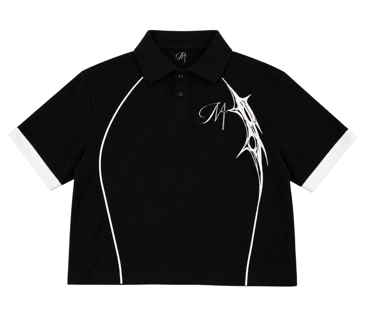 MISMATCHED BLACK POLO