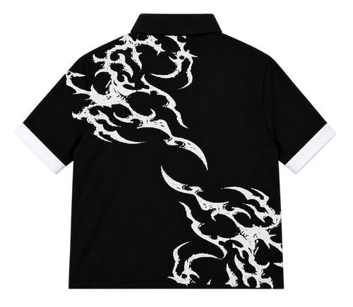 MISMATCHED BLACK POLO