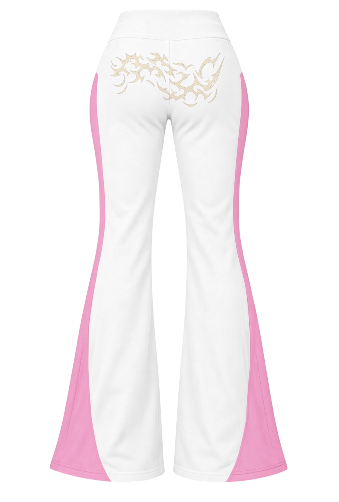 MISMATCHED WHITE FLARED PANTS - FEMALE