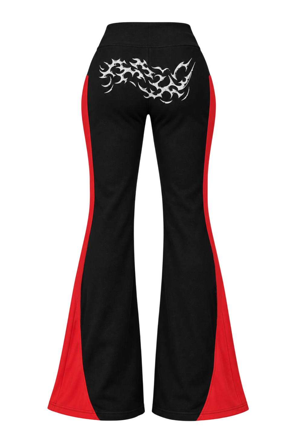 MISMATCHED BLACK FLARED PANTS - FEMALE
